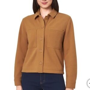 Mondetta Knit Shacket / Button Up Jacket – Tan Camel – XS – Brand New With Tags